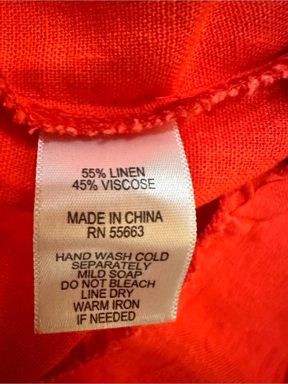 Cynthia Rowley Linen Blend Tiered Maxi Dress Large Coral Red